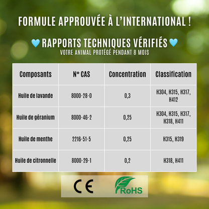 Collier antiparasitaire 100 % naturel