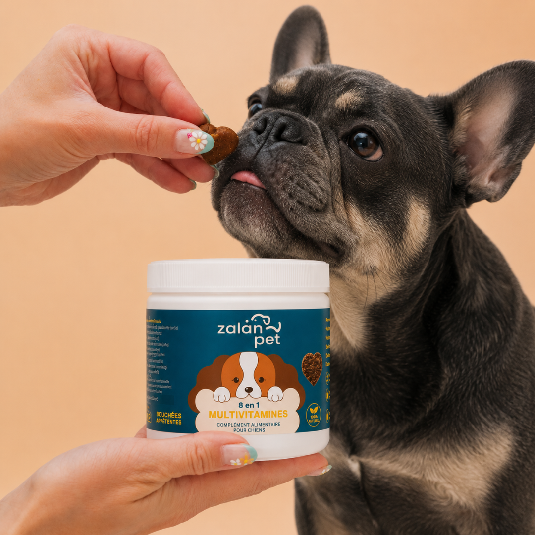 Complément Alimentaire Multivitaminé 8 en 1 pour Chiens – 120 Bouchées